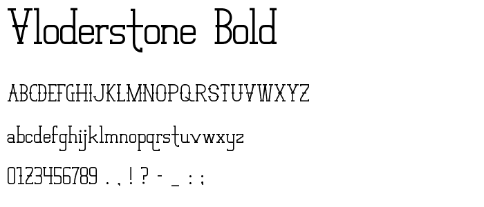 Vloderstone Bold font